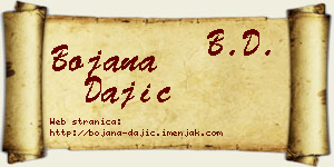 Bojana Dajić vizit kartica